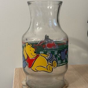 Vintage Winnie the Pooh Glass Vase anchor hocking